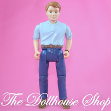 Fisher Price Loving Family Twin Time Dollhouse Father Dad Doll Blue Top-The Dollhouse Shop