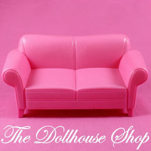 Fisher Price Loving Family Twin Time Dollhouse Pink Sofa Couch Loveseat chair-The Dollhouse Shop
