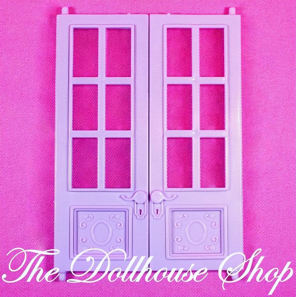 Fisher-Price Loving Family Twin Time Dollhouse Replacement Side Purple Doors-The Dollhouse Shop