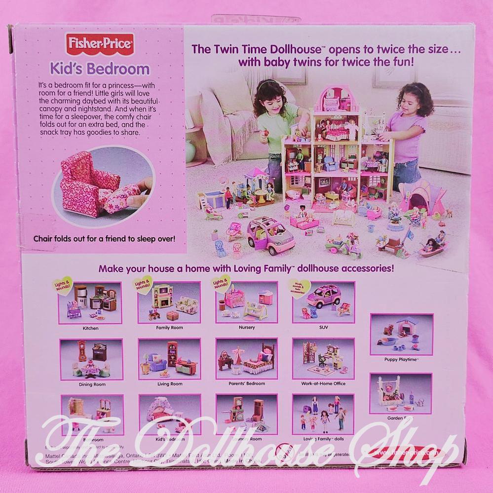 Fisher-Price Loving Family Twin Time Kids Bedroom Set – New in Box (2005)-The Dollhouse Shop