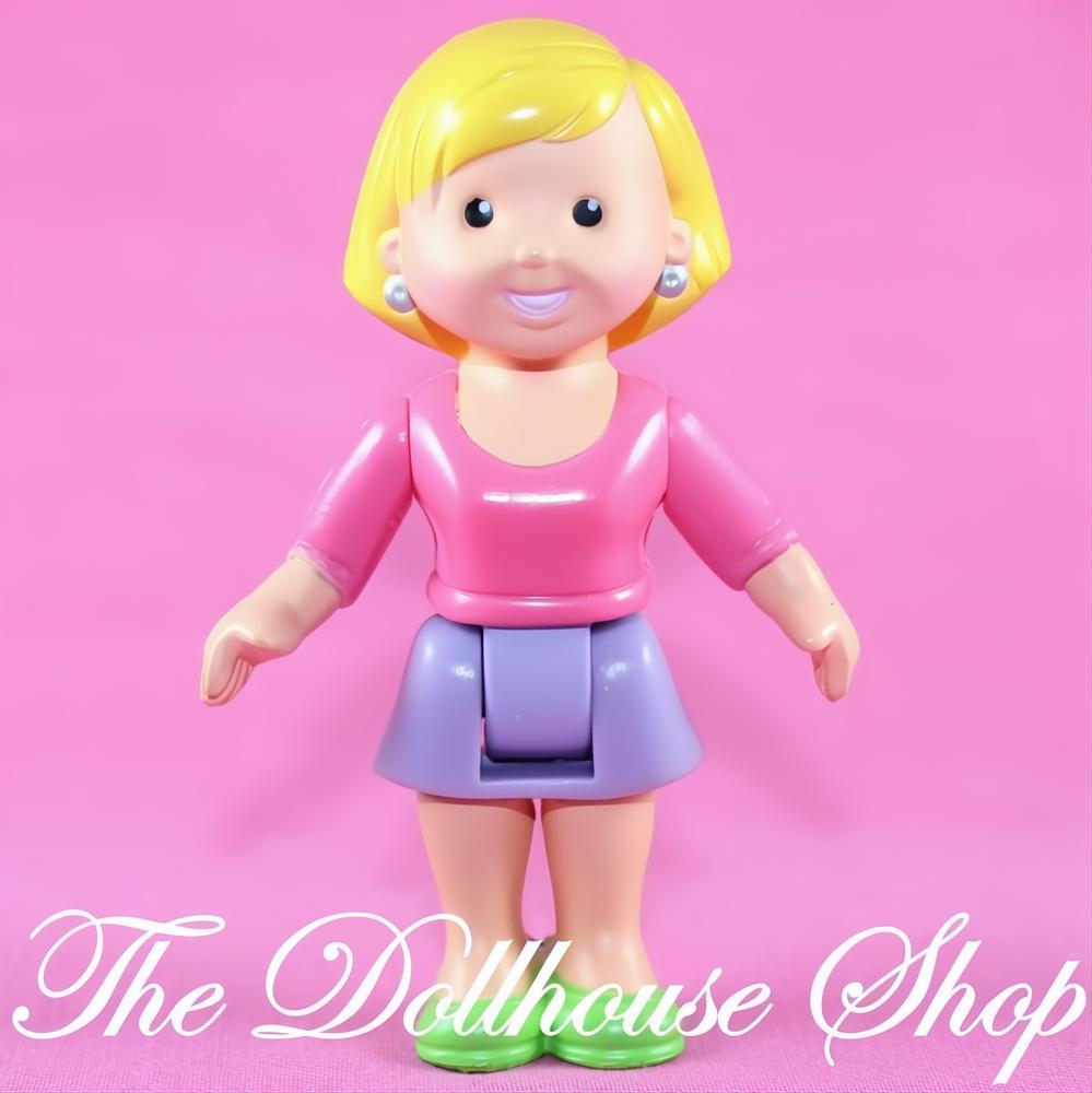 Fisher Price My First Dollhouse People Blonde Mom Mother Doll Pink Top-The Dollhouse Shop