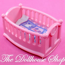 Fisher-Price My First Dollhouse Rocking Pink Baby Doll Crib Cradle-The Dollhouse Shop