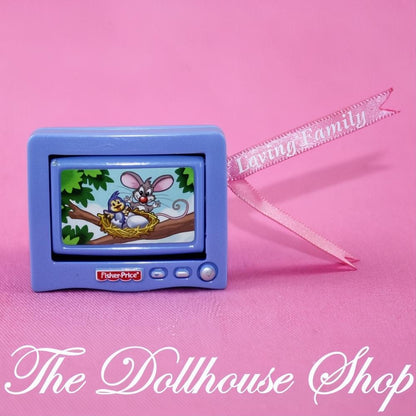 Fisher Price Sweet Sounds Loving Family Dollhouse Television TV Living Room-The Dollhouse Shop