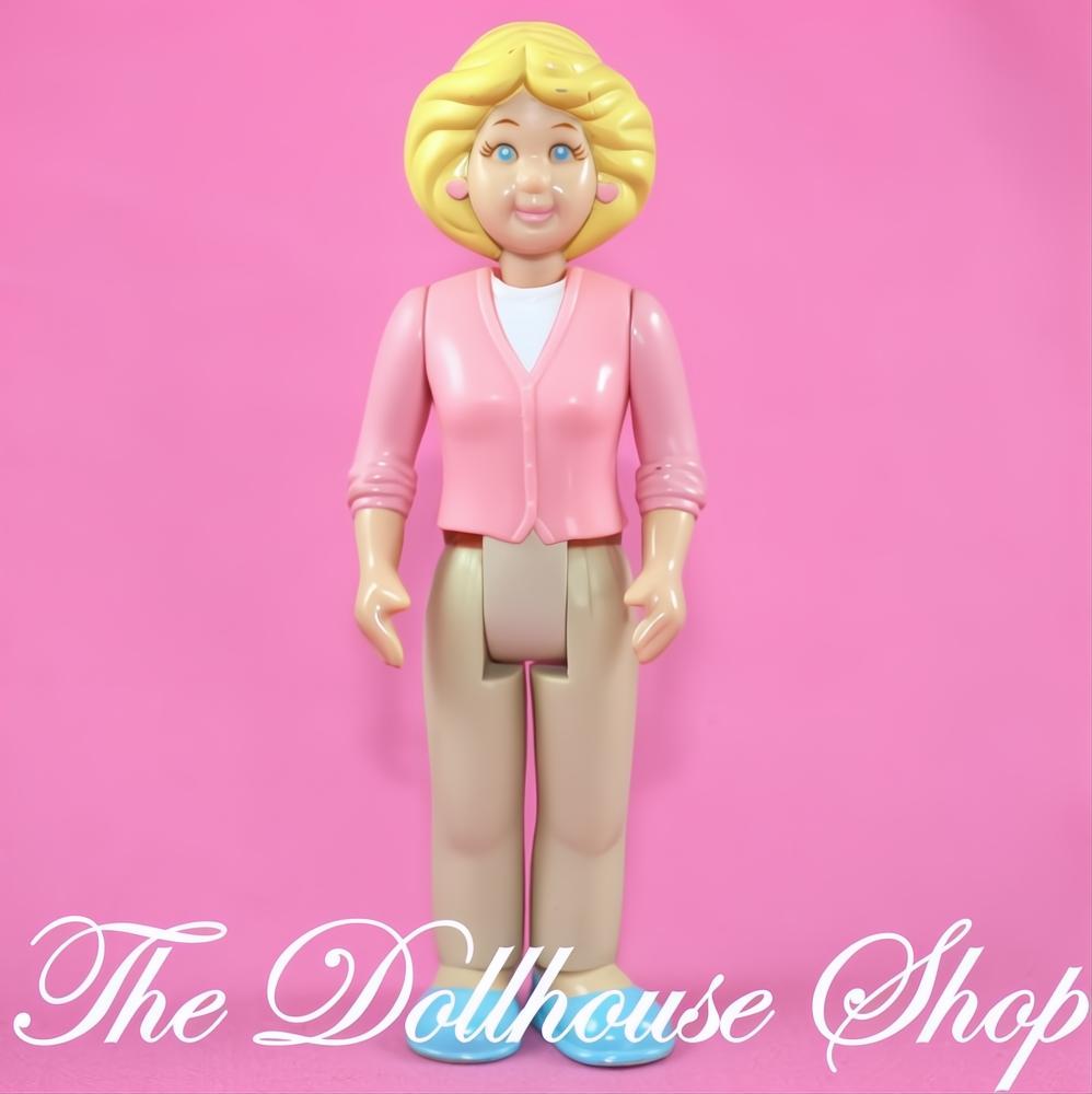 Little Tikes Dollhouse Blonde Mother Mom Doll People Woman pink top-The Dollhouse Shop
