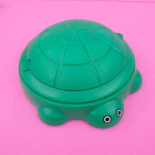Little Tikes Dollhouse Miniature Green Turtle Sand box with lid cover-The Dollhouse Shop