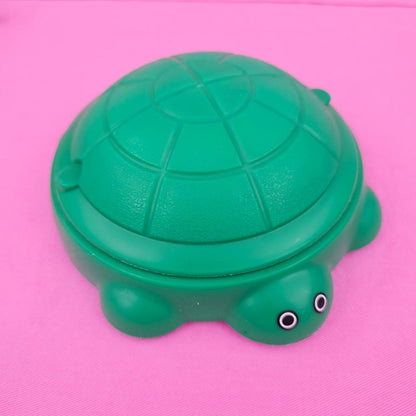 Little Tikes Place Dollhouse Miniatures Green Turtle Sand box with lid cover-The Dollhouse Shop