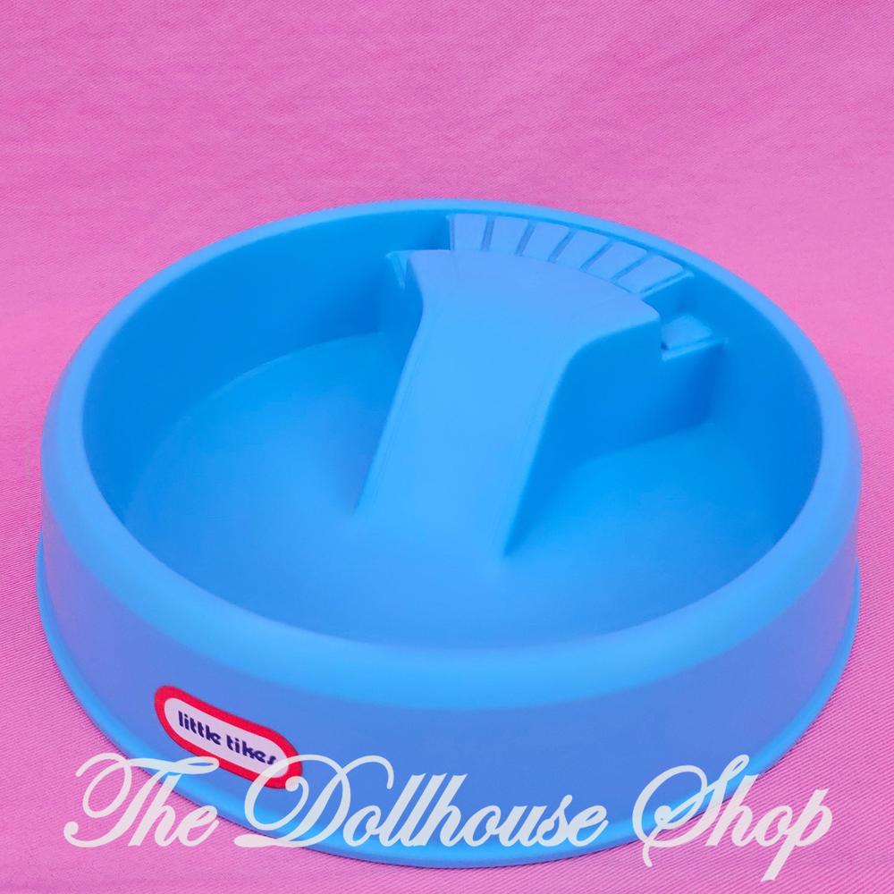 Little Tikes Place Dollhouse Miniatures Round Blue Pool for Backyard-The Dollhouse Shop