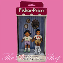 New Fisher Price Loving Family Dollhouse African American Sibling Dolls Boy Girl-The Dollhouse Shop