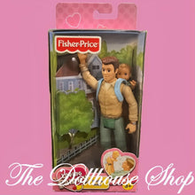 New Fisher Price Loving Family Dollhouse Dad Baby and Baby Carrier-The Dollhouse Shop
