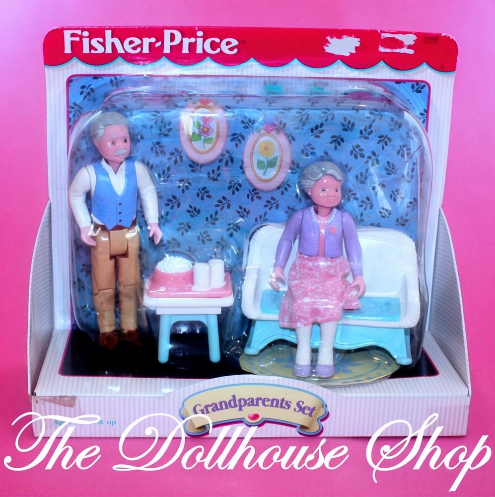 New Fisher Price Loving Family Dollhouse Dolls Grandparents Set Grandma-The Dollhouse Shop