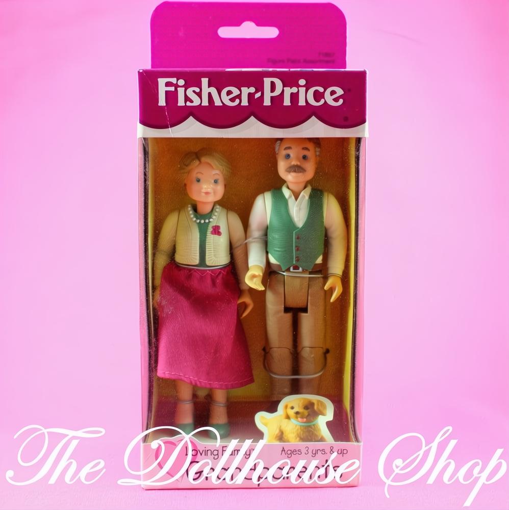 New Fisher Price Loving Family Dollhouse Dolls Grandparents Set Grandma-The Dollhouse Shop
