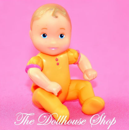 New Fisher Price Loving Family Dollhouse Nursery Orange Baby Doll-The Dollhouse Shop