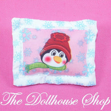 New Fisher Price Loving Family Holiday Dollhouse Christmas Penguin Pillow-The Dollhouse Shop