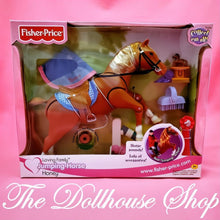 New Fisher Price Loving Family Stable Dollhouse Jumping Horse Pony Honey 2001-The Dollhouse Shop