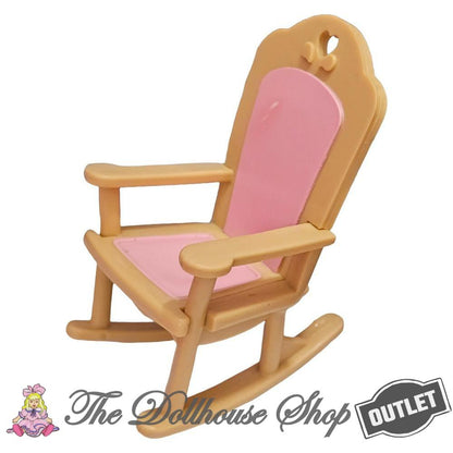 OUTLET Fisher Price Loving Family Dream Dollhouse Brown Pink Rocking Chair-The Dollhouse Shop
