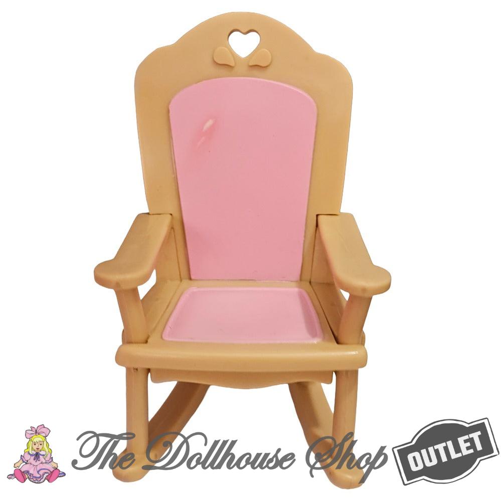 OUTLET Fisher Price Loving Family Dream Dollhouse Brown Pink Rocking Chair-The Dollhouse Shop