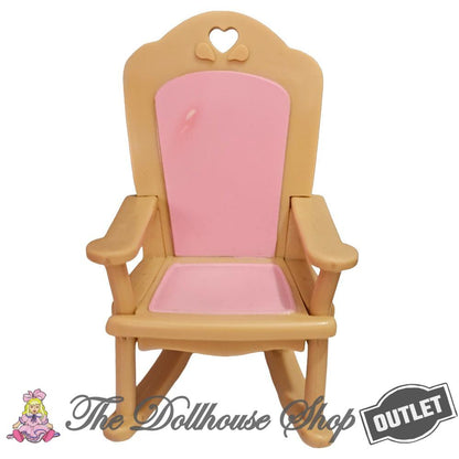 OUTLET Fisher Price Loving Family Dream Dollhouse Brown Pink Rocking Chair-The Dollhouse Shop