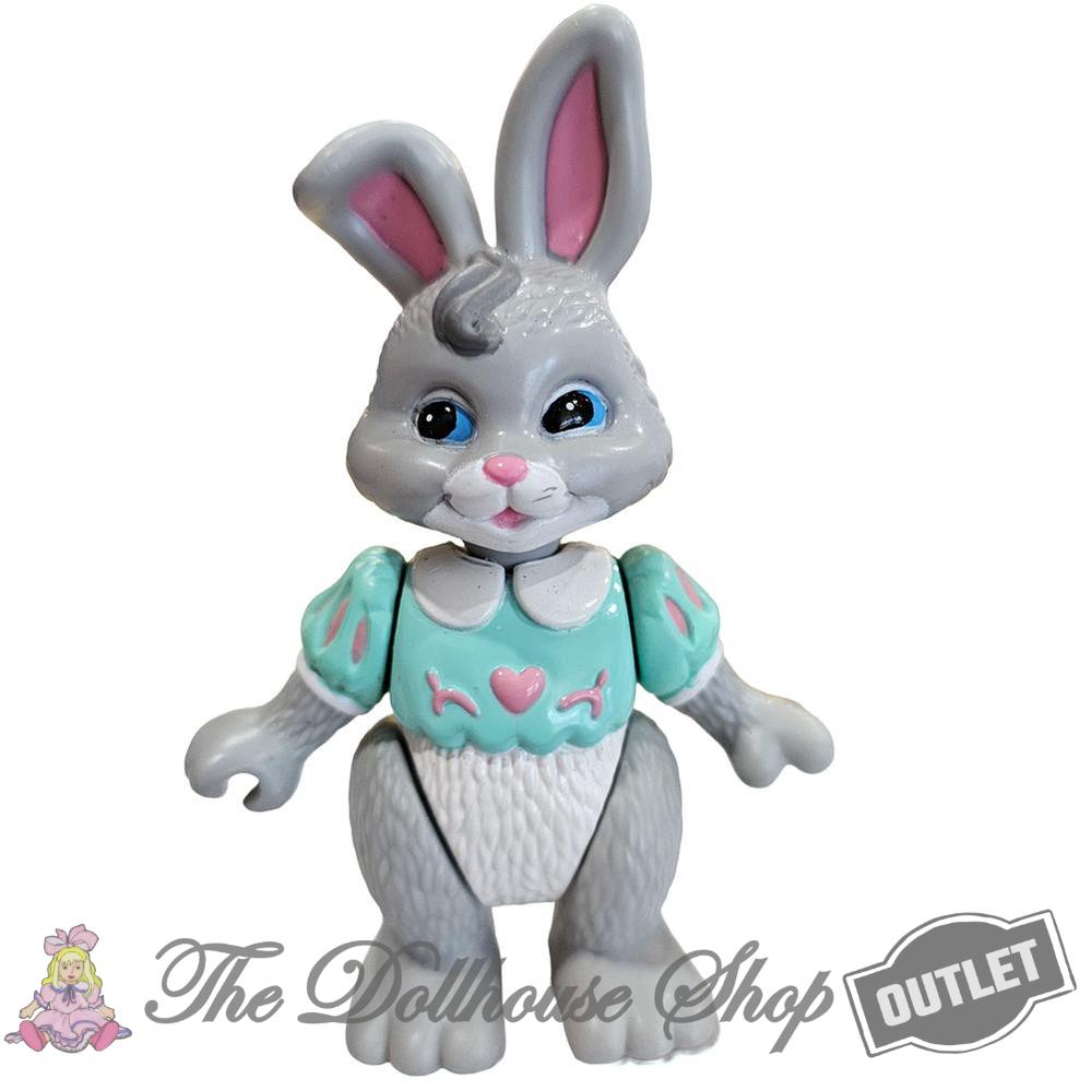 OUTLET Fisher-Price Loving Family Hideaway Hollow Dollhouse Grey Green Mommy Bunny Rabbit-The Dollhouse Shop