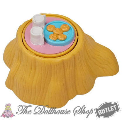 OUTLET Fisher Price Loving Family Hideaway Hollow Treehouse Table Tree Stump Snacks-The Dollhouse Shop