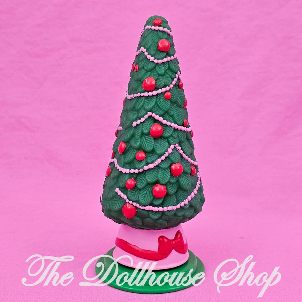 Playskool Dollhouse Decorated Green Christmas Tree Holidays-The Dollhouse Shop