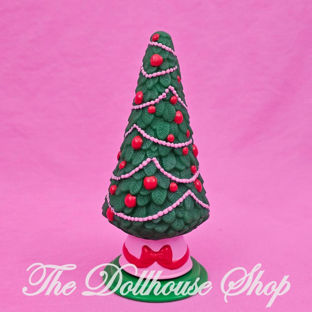 Playskool Dollhouse Decorated Green Christmas Tree Holidays-The Dollhouse Shop