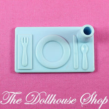 Playskool Dollhouse Kitchen Food Tray Blue Place Setting-The Dollhouse Shop