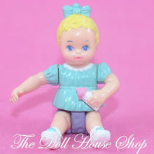 Playskool Dollhouse Nursery Blonde Baby Girl Doll Figure Green Top-The Dollhouse Shop