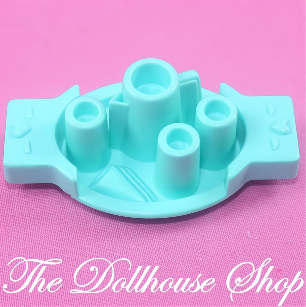 Playskool Dollhouse Teal Beverage Tray Drinks Kitchen Food for Loving Family-The Dollhouse Shop