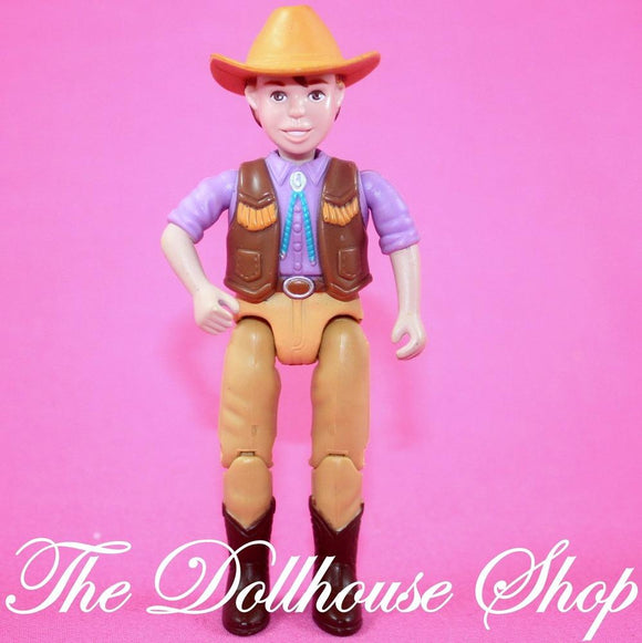 FIsher Price Loving Family Dollhouse Western Horse Pony Rider Boy Doll Cody-Toys & Hobbies:Preschool Toys & Pretend Play:Fisher-Price:1963-Now:Dollhouses-Fisher-Price-Boy Dolls, Dollhouse, Dolls, Fisher Price, Horse Rider, Loving Family, Used-The Dollhouse Shop