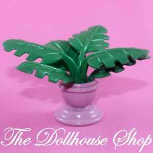 FIsher Price Loving Family Townhouse Dollhouse Potted Plant in Purple Vase-Toys & Hobbies:Preschool Toys & Pretend Play:Fisher-Price:1963-Now:Dollhouses-Fisher-Price-Dollhouse,Dream Dollhouse,Fisher Price,Living Room,Loving Family,Plants and Vases,Special Edition Townhouse,Used-The Dollhouse Shop