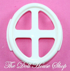 Fisher Price Loving Family Classic Dollhouse Replacement White Oval Round Window-Toys & Hobbies:Preschool Toys & Pretend Play:Fisher-Price:1963-Now:Dollhouses-Fisher-Price-Dollhouse, Fisher Price, Loving Family, Replacement Parts, Used-The Dollhouse Shop