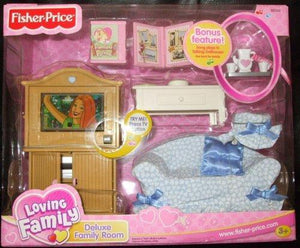 Fisher Price Loving Family Deluxe Family Room B2502 From 2003-Toy-Fisher-Price-Dollhouse, Fisher Price, Loving Family, New, New Boxed Sets-The Dollhouse Shop
