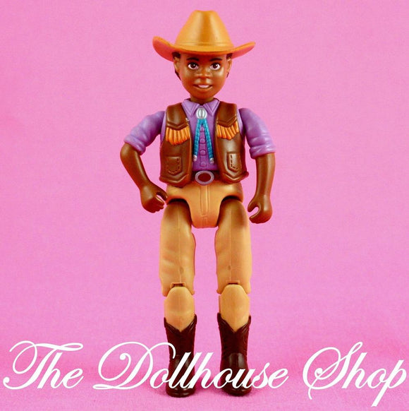 Fisher Price Loving Family Dollhouse African American Horse Rider Boy Doll Nicholas-Toys & Hobbies:Preschool Toys & Pretend Play:Fisher-Price:1963-Now:Dollhouses-Fisher-Price-African American,Boy Dolls,Dollhouse,Dolls,Fisher Price,Friendship Ponies,Horse Rider,Loving Family,Used,Western Style Rider-The Dollhouse Shop