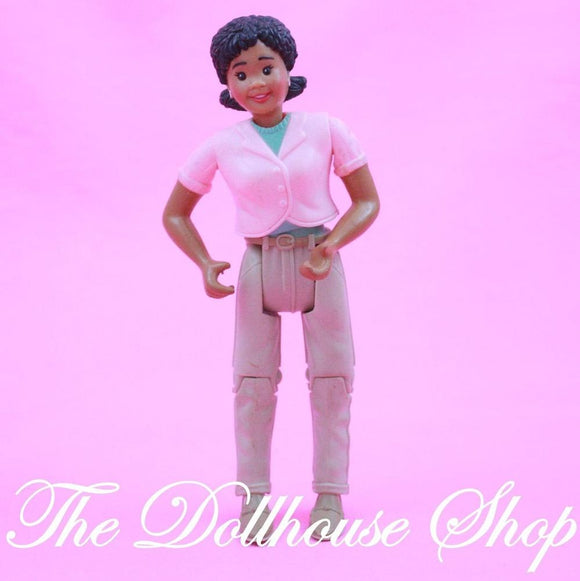 Fisher Price Loving Family Dollhouse African American Twin Time Mom Doll-Toys & Hobbies:Preschool Toys & Pretend Play:Fisher-Price:1963-Now:Dollhouses-Fisher Price-African American,Dollhouse,Dolls,Fisher Price,Loving Family,Mother,Twin Time,Used-The Dollhouse Shop