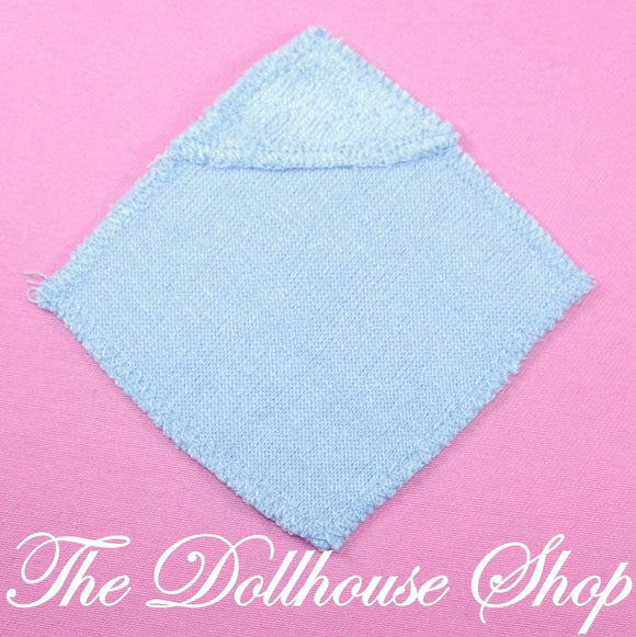 Fisher Price Loving Family Dollhouse Bathroom Blue Hooded Baby Doll Towel-Toys & Hobbies:Preschool Toys & Pretend Play:Fisher-Price:1963-Now:Dollhouses-Fisher-Price-Bathroom, Blue, Dollhouse, Fisher Price, Loving Family, Nursery Room, Twin Time, Used-The Dollhouse Shop