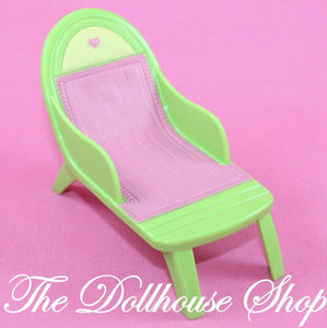Fisher Price Loving Family Dollhouse Beach Swimming Pool Lounge Chair Backyard-Toys & Hobbies:Preschool Toys & Pretend Play:Fisher-Price:1963-Now:Dollhouses-Fisher-Price-Backyard Fun, Beach and Boat Sets, Chairs, Dollhouse, Fisher Price, Green, Loving Family, Outdoor Furniture, Swimming Pool Sets, Used-The Dollhouse Shop