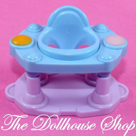 Fisher Price Loving Family Dollhouse Blue Baby Doll Exersaucer Nursery Walker-Toys & Hobbies:Preschool Toys & Pretend Play:Fisher-Price:1963-Now:Dollhouses-Fisher-Price-Blue, Dollhouse, Fisher Price, Grand Mansion, Kids Bedroom, Loving Family, Nursery Room, Sweet Sounds, Twin Time, Used-The Dollhouse Shop