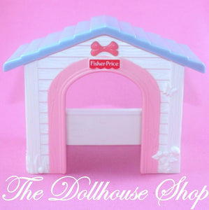 Fisher Price Loving Family Dollhouse Blue Pet Puppy Dog Kennel Cat House-Toys & Hobbies:Preschool Toys & Pretend Play:Fisher-Price:1963-Now:Dollhouses-The Dollhouse Shop-Animal & Pet Accessories,Dollhouse,Fisher Price,Loving Family,Used-The Dollhouse Shop