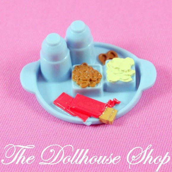 Fisher Price Loving Family Dollhouse Blue Snack Food Drink Tray Doll Kitchen-Toys & Hobbies:Preschool Toys & Pretend Play:Fisher-Price:1963-Now:Dollhouses-Fisher-Price-Dollhouse, Fisher Price, Food Accessories, Kitchen, Loving Family, Used-The Dollhouse Shop