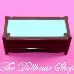 Fisher Price Loving Family Dollhouse Brown Blanket Box Hope Chest Doll Bedroom-Toys & Hobbies:Preschool Toys & Pretend Play:Fisher-Price:1963-Now:Dollhouses-Fisher-Price-Bedroom, Brown, Dollhouse, Fisher Price, Grand Mansion, Kids Bedroom, Loving Family, Nursery Room, Parents Bedroom, Used-The Dollhouse Shop