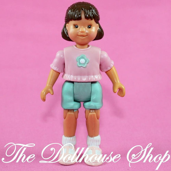 Fisher Price Loving Family Dollhouse Brunette Girl Doll Hispanic Brown Hair-The Dollhouse Shop-Brown Hair, Dollhouse, Dolls, Fisher Price, Girl Dolls, Hispanic, Kids Bedroom, Loving Family, Twin Time, Used-The Dollhouse Shop