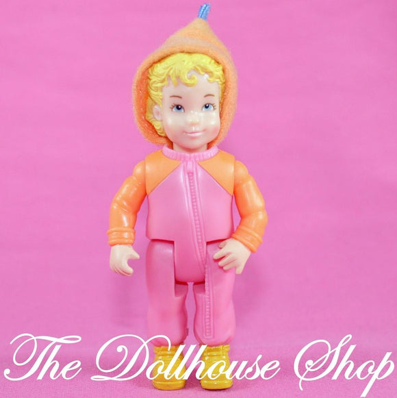 Fisher Price Loving Family Dollhouse Camper Blonde Girl Doll Orange Pink Hood-Toys & Hobbies:Preschool Toys & Pretend Play:Fisher-Price:1963-Now:Little People (1997-Now)-Fisher-Price-Camping Sets,Dollhouse,Dolls,Fisher Price,Girl Dolls,Loving Family,Used-Fisher Price Loving Family Dollhouse Camper toddler girl hood hooded sweatshirt doll dolls accessories furniture blonde orange for your dollhouse. Gently used, pre-owned condition Perfect for Barbie, Fisher Price Loving Family, Dream Dollhouse or Playskool 