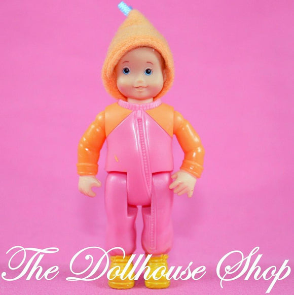 Fisher Price Loving Family Dollhouse Camper Boy Toddler Camping Baby Doll People-Toys & Hobbies:Preschool Toys & Pretend Play:Fisher-Price:1963-Now:Dollhouses-Fisher-Price-Boy Dolls, Brown Hair, Camping Sets, Dollhouse, Dolls, Fisher Price, Loving Family, orange, Used-The Dollhouse Shop