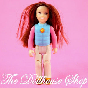 Fisher Price Loving Family Dollhouse Camping Brunette Camper Sister Girl Doll-Toys & Hobbies:Preschool Toys & Pretend Play:Fisher-Price:1963-Now:Dollhouses-Fisher-Price-Brown Hair,Camping Sets,Dollhouse,Dolls,Fisher Price,Girl Dolls,Loving Family,Used-The Dollhouse Shop