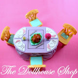 Fisher Price Loving Family Dollhouse Christmas Celebrations Dining Table Chairs-Toys & Hobbies:Preschool Toys & Pretend Play:Fisher-Price:1963-Now:Dollhouses-Fisher-Price-Chairs,Christmas,Dining Room,Dollhouse,Fisher Price,Holidays & Seasonal,Loving Family,Tables,Used-The Dollhouse Shop