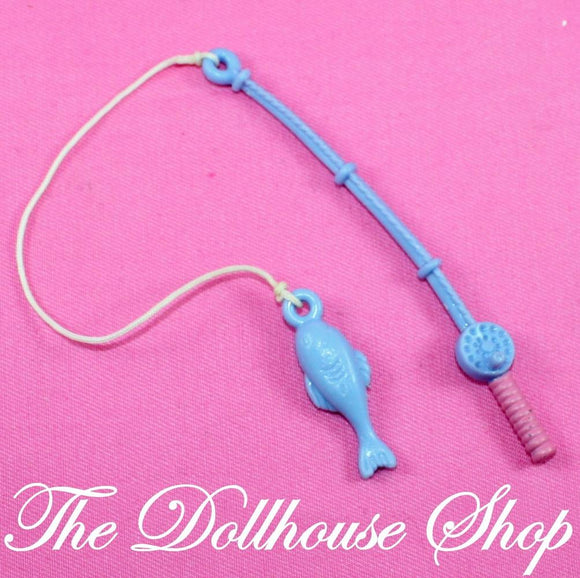 Fisher Price Loving Family Dollhouse Doll's Blue Fishing Pole Fish