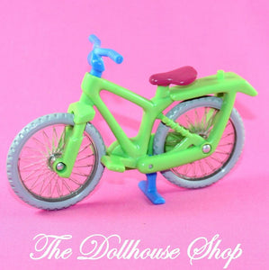 Fisher Price Loving Family Dollhouse Doll's Green Bicycle Bike-Toys & Hobbies:Preschool Toys & Pretend Play:Fisher-Price:1963-Now:Dollhouses-Fisher-Price-Backyard Fun, Dollhouse, Fisher Price, Loving Family, Outdoor Furniture, Used-The Dollhouse Shop