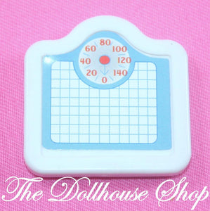 Fisher Price Loving Family Dollhouse Doll's Pretend White Bathroom Scale-Toys & Hobbies:Preschool Toys & Pretend Play:Fisher-Price:1963-Now:Dollhouses-Fisher-Price-Bathroom,Dollhouse,Fisher Price,Loving Family,Used-The Dollhouse Shop