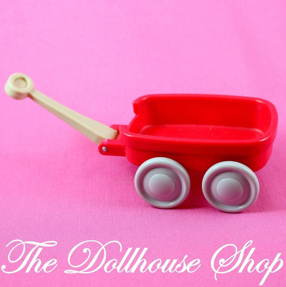 Fisher Price Loving Family Dollhouse Doll's Red Wagon Nursery toy kids-Toys & Hobbies:Preschool Toys & Pretend Play:Fisher-Price:1963-Now:Dollhouses-Fisher-Price-Dollhouse, Fisher Price, Kids Bedroom, Loving Family, Nursery Room, Playroom, Red, Sweet sounds, Used-The Dollhouse Shop