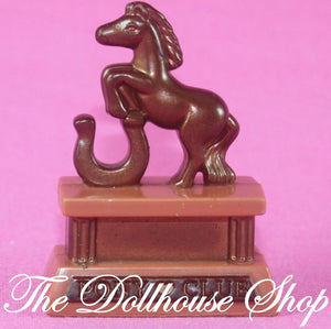 Fisher Price Loving Family Dollhouse Gold Bronze Horse Pony Trophy Award-Toys & Hobbies:Preschool Toys & Pretend Play:Fisher-Price:1963-Now:Dollhouses-Fisher-Price-Animal & Pet Accessories,Brown,Dollhouse,Fisher Price,Home & Stable,Horses & Stables,Loving Family,Used-The Dollhouse Shop
